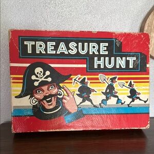 Vintage Treasure Hunt Board Game by Cadaco Ellis 1940s-50s